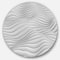 Designart - Fractal Rippled White 3D Waves' Abstract Circle Metal Wall Art